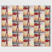 少女スーパーヒーロー ラッピングペーパー (フラット)