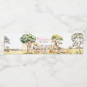 少女フローラジャングルサファリアニマルベビーシャワー ペットボトルラベル (シングルラベル)