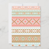 少女ベビーシャワー招待状、部族のベビーシャワー 招待状 (裏面)