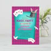 少女マジックショーパーティー招待状 招待状 (スタンド正面)