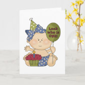 少女ルック・ウォザー・ワン誕生日Tシャツと贈り物 カード (黄色い花)