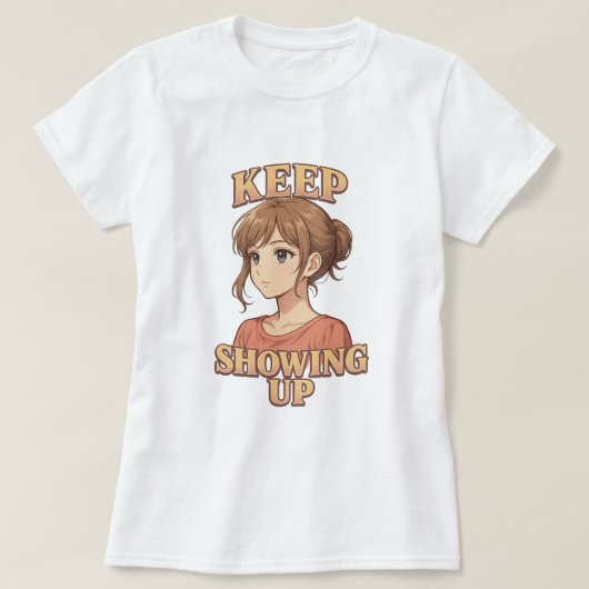 少女保アニメ女子T型を公開 Tシャツ (デザイン正面)