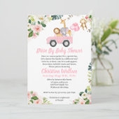 少女向けのベビーシャワー招待状による動物追い 招待状 (スタンド正面)