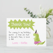 少女恐竜トゥトゥトゥサンキュー誕生日ピンクトゥトゥ 招待状 (スタンド正面)