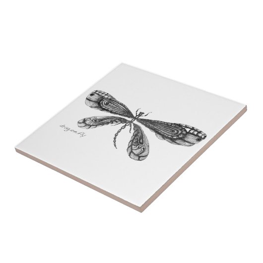 「少女」はトンボです タイル (側面)