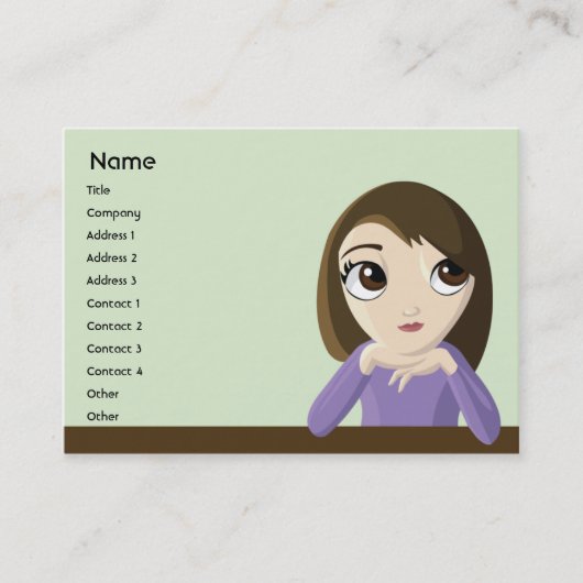 少女-チャビー 名刺 (正面)