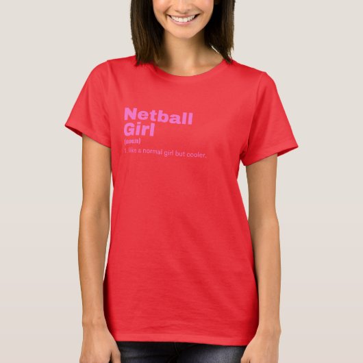 少女 – ネットボール Tシャツ (正面)