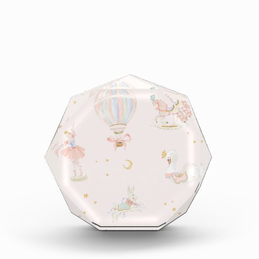 少女 ピンク プリンセス バレリーナ おとぎ話 寝室 フォトブロック (正面)