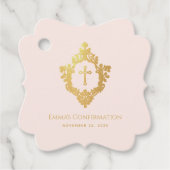 少女 確認 ピンク 偽 ゴールド クレスト エレガント フェイバータグ (正面)