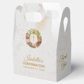 少女 確認 十字架 ローズ 花環 大理石 花 フェイバーボックス (オープン)