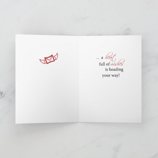 少年いとこの1stバレンタインデーかわいいペンギン シーズンカード (内部)