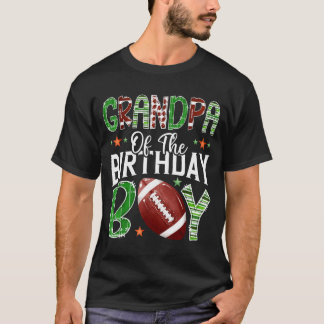 少年おじいちゃんの誕生日ゲームの日フットボール Tシャツ