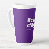 少年おもしろいの母ブライトパープル カフェラテマグ (左アングル)