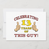 少年おもしろい向け13誕生日 カード (正面)