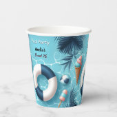 少年おもしろい10代のアダルトプールパーティースウィート16誕生日 紙コップ (裏面)