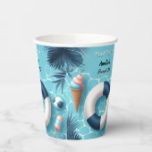 少年おもしろい10代のアダルトプールパーティースウィート16誕生日 紙コップ (左)