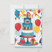 少年お洒落誕生日招待状 招待状 (裏面)