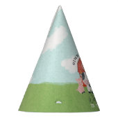 少年かわいい農場動物納屋周囲の庭キッズ2nd誕生日 パーティーハット (左)