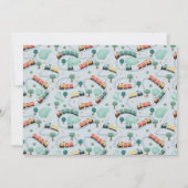 少年かわいい電車写真誕生日 サンキューカード (裏面)