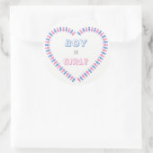 少年か少女か？ピンクとブルーのベビー性別の表示 ラウンドシール (バッグ)