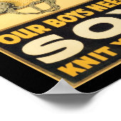 少年がソックス第二次世界大戦を必要とする ポスター (角)