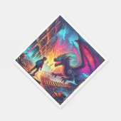 少年がディストピアの世界でドラゴンに遭遇する スタンダードランチョンナプキン (角)