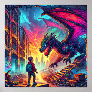 少年がディストピア世界でドラゴンと遭遇する ポスター