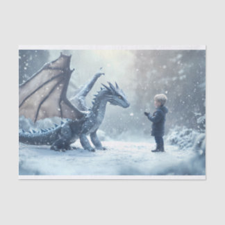 少年がドラゴンに出会う 薄葉紙