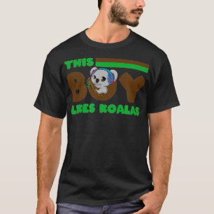 少年が大好きコアラかわいいオーストラリアのコアラ野生動物 Tシャツ