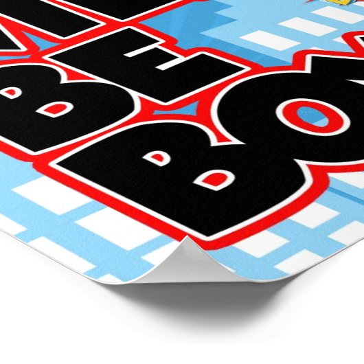 少年が少年にサイン ポスター (角)