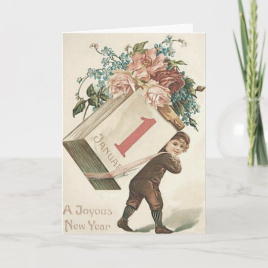 少年が描いた忘れな草の暦 カード (正面)