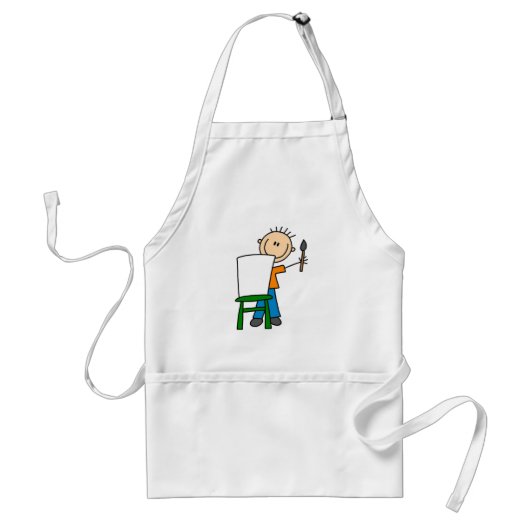 少年が絵を描く スタンダードエプロン (正面)