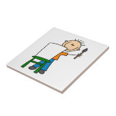 少年が絵を描く タイル (側面)