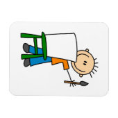少年が絵を描く マグネット (横)