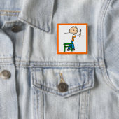 少年が絵を描く 缶バッジ (インサイチュ)