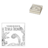 少年この本は青い恐竜で名前は子供 ラバースタンプ (押印)