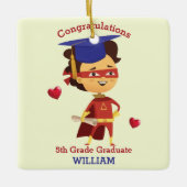 少年すごいおめでとう5年生 セラミックオーナメント (正面)