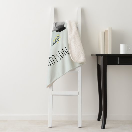 少年たちがかわいい森の動物たちアナグマとキツネネームキッズ シェルパブランケット (インサイチュ)