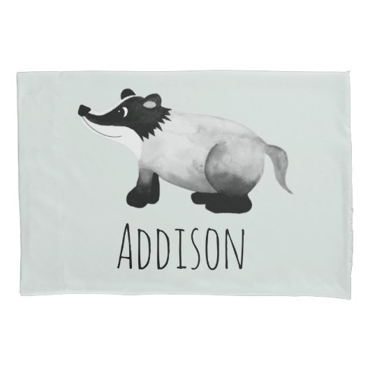 少年たちがかわいい森林生き物たちが狸と名乗る 枕カバー (正面左)