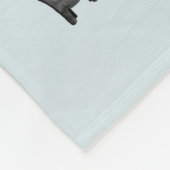 少年たちがかわいい青い水彩恐竜アルファベットの子どもたち フリースブランケット (角)