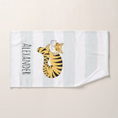 . .少年たちが子どもという名前の可愛いジャングル虎 バスタオルセット (ハンドタオル)