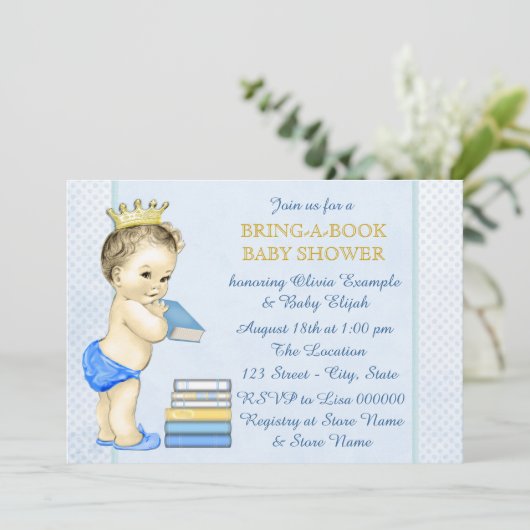 少年たちが本の赤ちゃんシャワーを持ってくる 招待状 (スタンド正面)