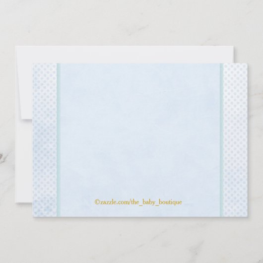 少年たちが本の赤ちゃんシャワーを持ってくる 招待状 (裏面)