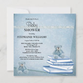 少年たちが本の赤ちゃんシャワーを持ってくる 招待状 (裏面)