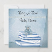 少年たちが本の赤ちゃんシャワーを持ってくる 招待状 (正面)