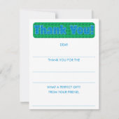 少年たちと一緒に建物のブロックにお礼を書こう ノートカード (正面)