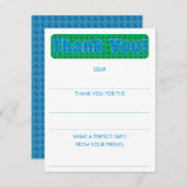 少年たちと一緒に建物のブロックにお礼を書こう ノートカード (正面/裏面)