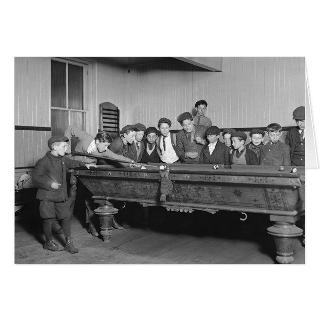 少年たちのビリヤード, 1909年 (正面横)