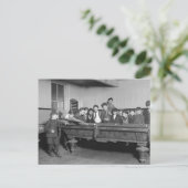 少年たちのビリヤード、1909年 ポストカード (スタンド正面)