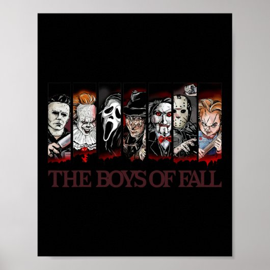 少年たちの秋ヴィンテージ怖いホラー映画ハロー ポスター (正面)